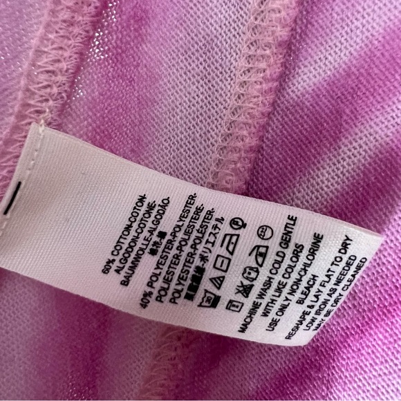 We the free top ombré yellow blue pink oversized comfy bohemian flowy tshirt - Picture 7 of 11